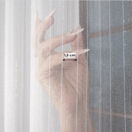 FIRANA FANTAZYJNA TŁO BIEL ZŁOTO OŁ. 300CM