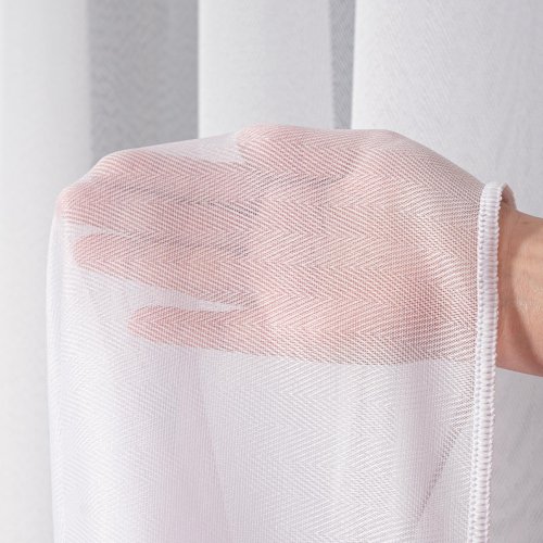 Firana jodełka tło biel oł. 300cm