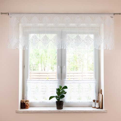 ZAZDROSTKA NERI KORONKA AŻUR  BIAŁA metraż 40CM/60CM(cena za 0,50mb)