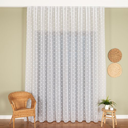 FIRANA NATURALNY SPLOT KROPKI WYPUKŁE 3D OŁ. 300CM