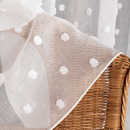 FIRANA NATURALNY SPLOT KROPKI WYPUKŁE 3D OŁ. 300CM