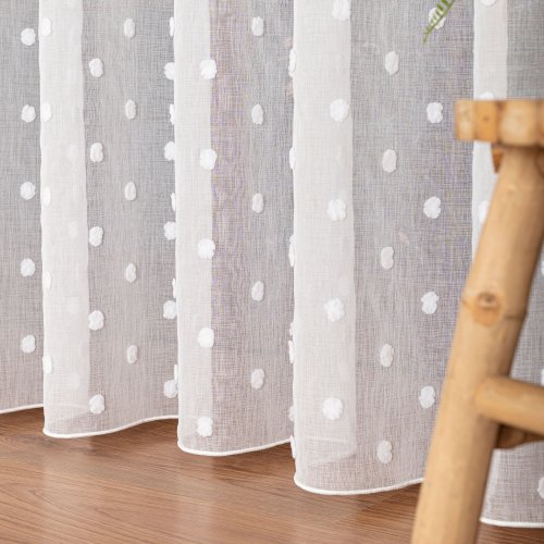 FIRANA NATURALNY SPLOT KROPKI WYPUKŁE 3D OŁ. 300CM