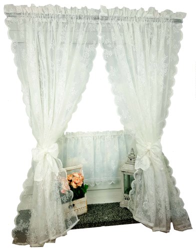 Zakostyl zasłony + zazdrostka koronka żakard