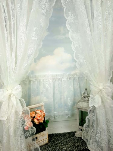 ZAKOSTYL ZASŁONY + ZAZDROSTKA KORONKA ŻAKARD