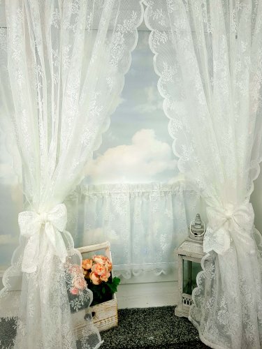 ZAKOSTYL ZASŁONY + ZAZDROSTKA KORONKA ŻAKARD