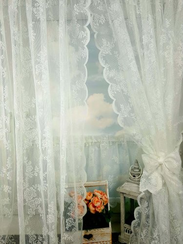 ZAKOSTYL ZASŁONY + ZAZDROSTKA KORONKA ŻAKARD