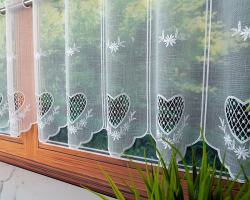 ZAZDROSTKA HAFT SERCE PANELOWA 40/70CM  (cena za 0,50mb)