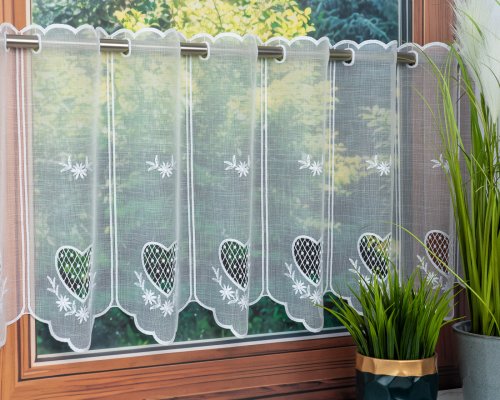 ZAZDROSTKA HAFT SERCE PANELOWA 40/70CM  (cena za 0,50mb)