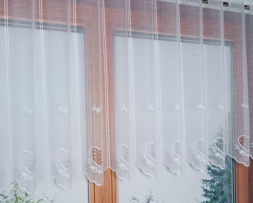 ZAZDROSTKA HAFT SERCE PANELOWA 40/70CM  (cena za 0,50mb)