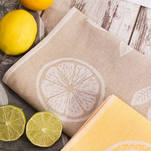 ścierka kuchenna 50x70cm 1szt cytryna beżowa 002