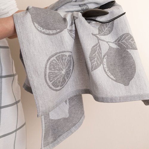 ścierka kuchenna 50x70cm 1szt cytryna szara 001