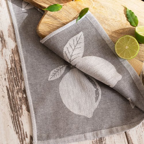 Ścierka kuchenna 50x70cm 1szt CYTRYNA SZARA 001