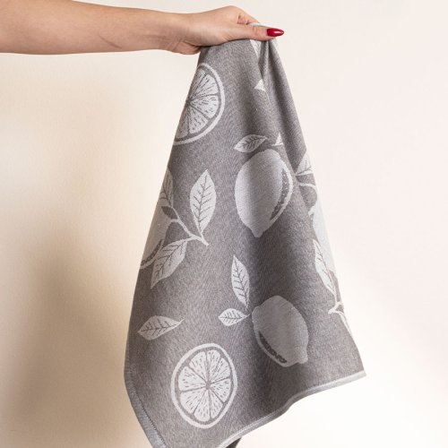 Ścierka kuchenna 50x70cm 1szt CYTRYNA SZARA 001