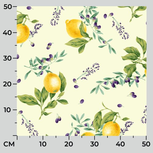 ZASŁONA CYTRYNA GAŁĄZKA 140cm