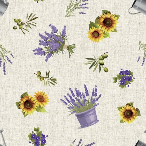 OBRUS LAWENDA SŁONECZNIKI 140X180M