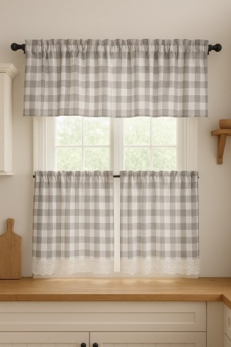 ZESTAW LAMBREKIN + ZAZDROSTKA BEŻ BRĄZ KRATA RUSTYKA