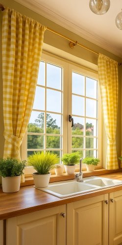 ZASŁONA ŻÓŁTA KRATA OBUSTRONNA SZER.130CM