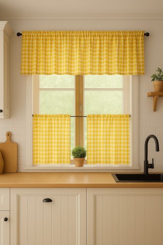 ZESTAW LAMBREKIN + ZAZDROSTKA ŻÓŁTA KRATA RUSTYKA