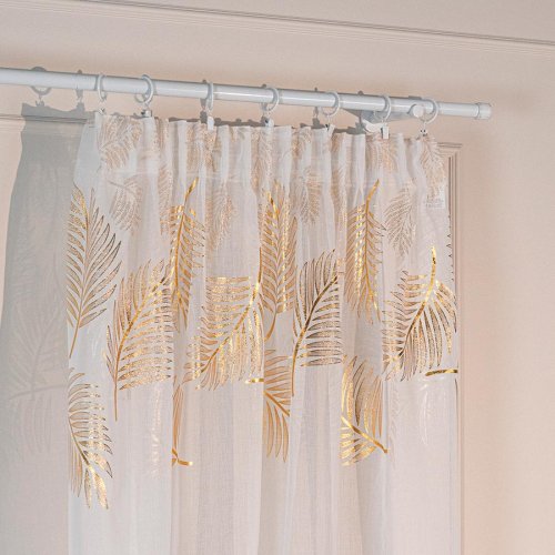 FIRANA ETAMINA ZŁOTE LIŚCIE GOTOWA 140cm/250cm 