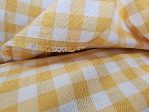 ZESTAW LAMBREKIN + ZAZDROSTKA ŻÓŁTA KRATA RUSTYKA KORONKA