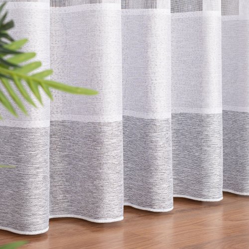 FIRANA FANTAZYJNA PASY SZARE DO 300CM