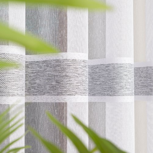 FIRANA FANTAZYJNA PASY SZARE DO 300CM