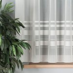 Firana krem ecru pasy  150cm