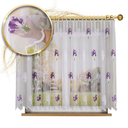 Firana żakard lawenda  150cm