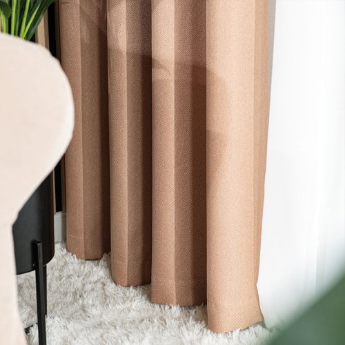 ZASŁONA EKSKLUZYWNA JODEŁKA CIEMNY BEŻOWY SZER.140cm