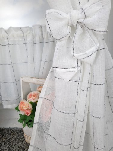 ZAKOSTYL ZASŁONY + ZAZDROSTKA SREBRNA NITKA 