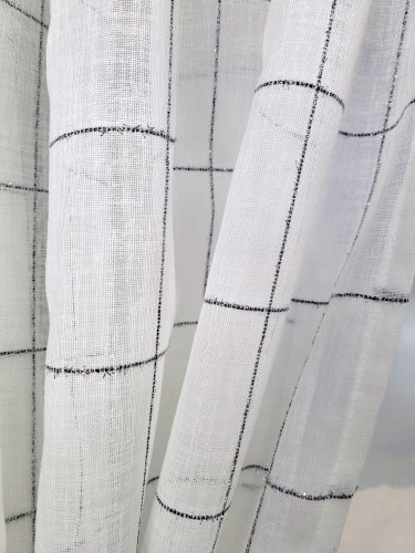 ZAKOSTYL ZASŁONY + ZAZDROSTKA SREBRNA NITKA 