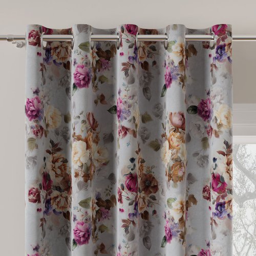 ZASŁONA BLACKOUT ELEONOR SZARE TŁO SZER.150cm