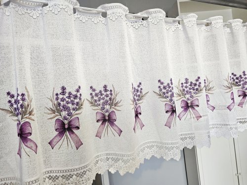 ZAZDROSTKA ŻAKARD LAWENDA2 50CM/70CM  (cena za 0,50mb)