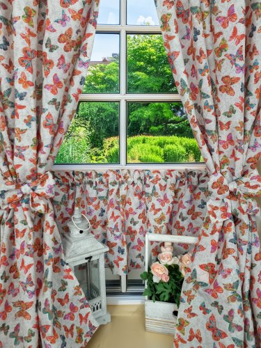 ZAKOSTYL ZASŁONY KREM + ZAZDROSTKA MOTYLE