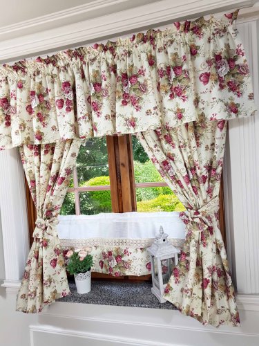 ZAKOSTYL KOMPLET ANGIELSKIE RÓŻE NA KREMIE