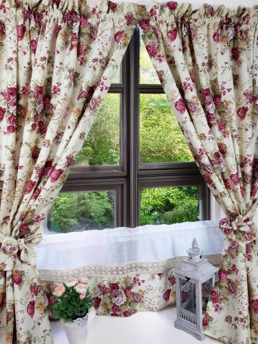 ZAKOSTYL ZASŁONY + ZAZDROSTKA ANGIELSKIE RÓŻE