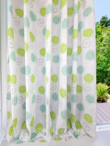 Zasłona dekoracyjna etamina nowoczesna cytryny szer.130cm