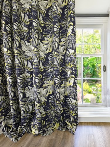 ZASŁONA MONSTERA ŻÓŁTA SZER.130CM