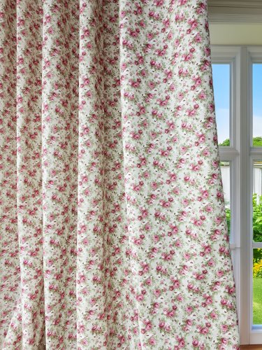 ZASŁONA VINTAGE SHABBY CHIC ROSES SZER.130CM