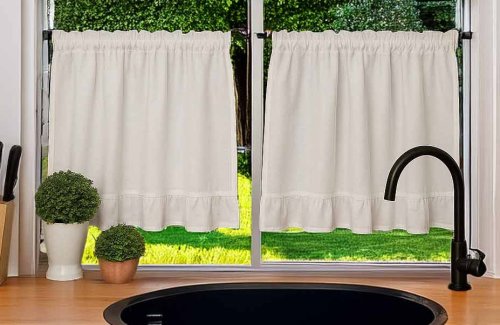 ZESTAW LAMBREKIN + ZAZDROSTKA SHABBY CHIC FALBANKA