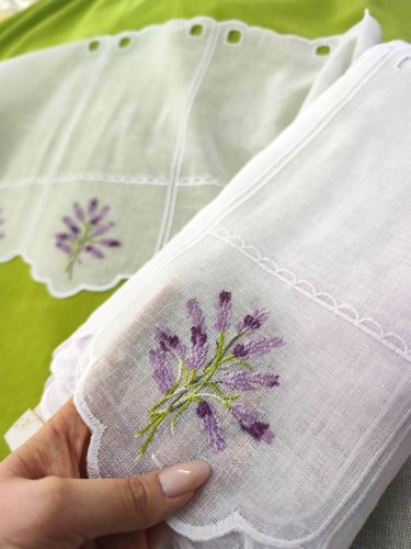 Zazdrostka panel haft lawenda 17cm/40cm/60cm  (cena za 0,50mb)