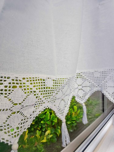 ZAZDROSTKA RACHELA KORONKA AŻUR  BIAŁA metraż (cena za 0,50mb)