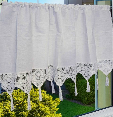 ZAZDROSTKA RACHELA KORONKA AŻUR  BIAŁA metraż (cena za 0,50mb)