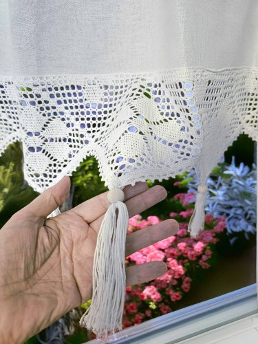 ZAZDROSTKA RACHELA KORONKA AŻUR  BIAŁA metraż (cena za 0,50mb)