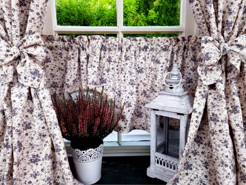 ZAKOSTYL ZASŁONY KREM + ZAZDROSTKA VINTAGE SHABBY 8