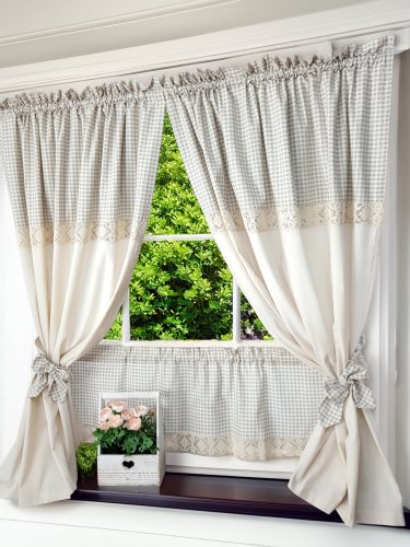 ZAKOSTYL ZASŁONY + ZAZDROSTKA KORONKA VINTAGE SHABBY 4