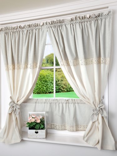 Zakostyl zasłony + zazdrostka koronka vintage shabby 4