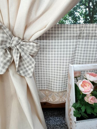 ZAKOSTYL ZASŁONY + ZAZDROSTKA KORONKA VINTAGE SHABBY 4