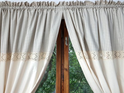 ZAKOSTYL ZASŁONY + ZAZDROSTKA KORONKA VINTAGE SHABBY 4