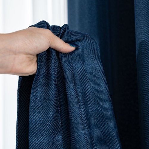 ZASŁONA EKSKLUZYWNA JODEŁKA GRANATOWA SZER.140cm